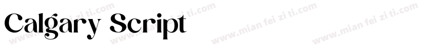 Calgary Script字体转换